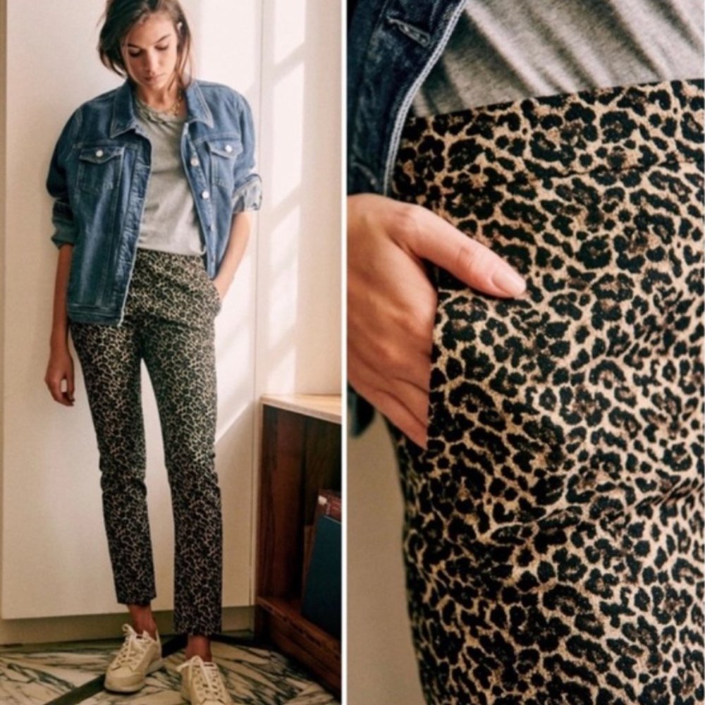 Sezane Clara Trouser Leopard jacquard 36